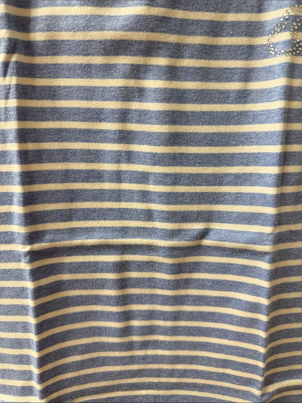 Chico's Blue and White Striped Short Sleeve Tee - Picture 5 of 8